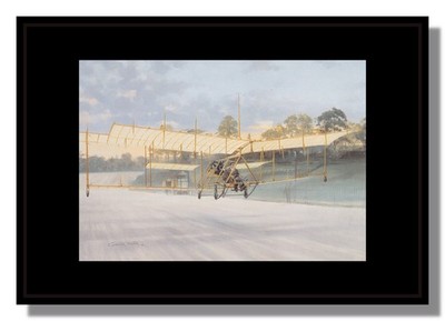 Reh 1 Doppeldecker in Brooklands gerahmtes Bild Graham Turner kostenloser Versand UK