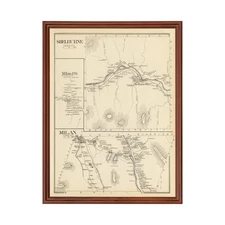 Old Map of Milan, NH 1892 - Vintage Milan New Hampshire Art