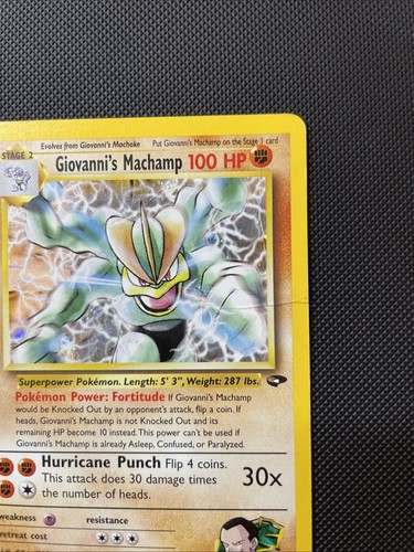 Pokémon Giovanni's Machamp 6/132 Gym Challenge Holo - MP - Picture 4 of 12