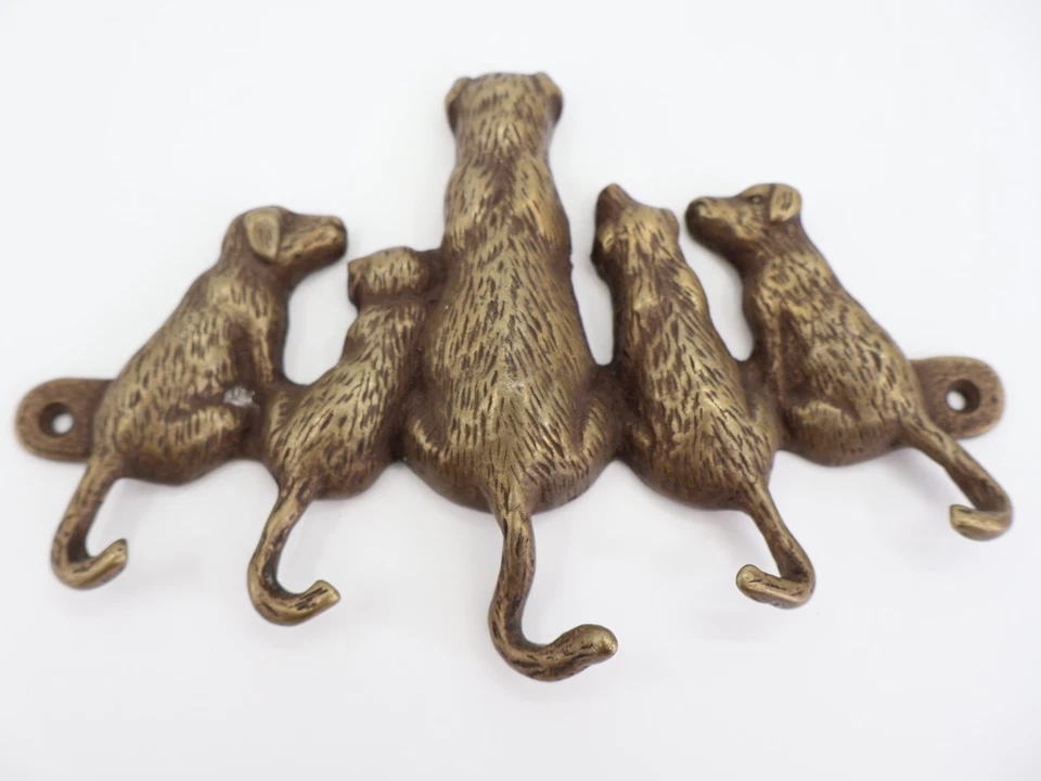 Dog Tail Key Hook Hanger Holder Metal SPI San Pacific Int'l 5 Hooks 7.5" Long - Image 3 of 4