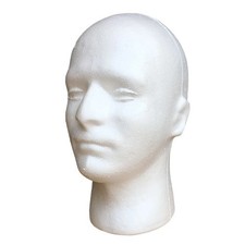 Lightweight Male Foam Mannequin Head Wig Display Stand for DIY Painting Hat Scar