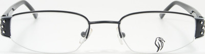 Cobra Optics C27 A Black /White Eyeglasses Frame w/ Rhinestones 49-18-135 NEW