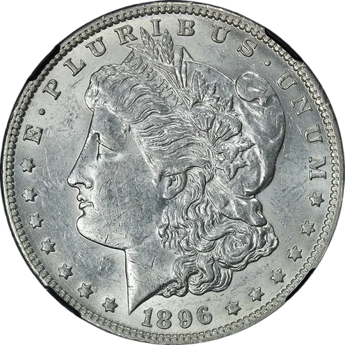 1896-O Morgan Silver Dollar VaultBox NGC AU55 Nice Eye Appeal Nice Strike