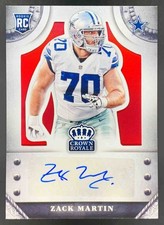 Zack Martin 2014 Panini Crown Royale Red Holofoil Auto RC Cowboys /25