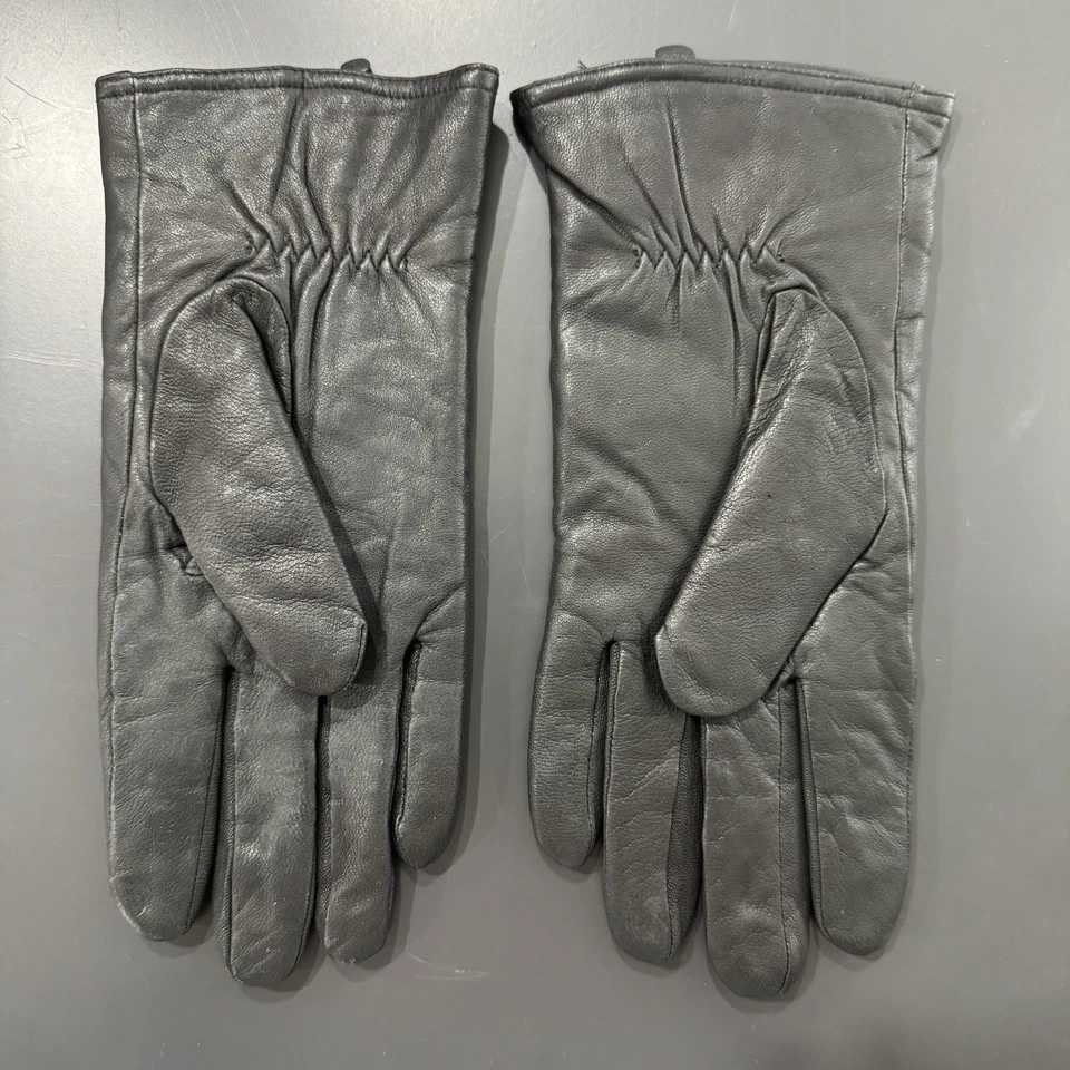 Guantes de cuero negros vintage para mujer Merona forrados piel de becerro Thinsulate 40G informales 8 Foto 2 de 4