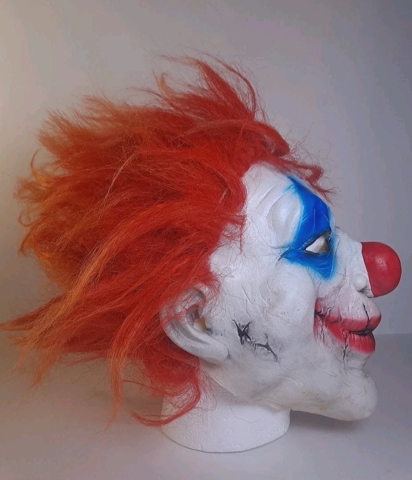 Halloween Costume Scary Killer Clown Rubber Mask Adult Terrifying Psycho Clown - Image 3 of 4
