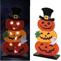 Halloween Deko Deko KüRbis Aus Filz Mit LED