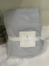 Pottery Barn Kids Icy Tulle Bed Skirt bedroom dust ruffle sparkle QUEEN Gray