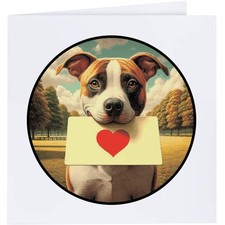 Grußkarten "Staffordshire Bullterrier Love Note" (GC053010)