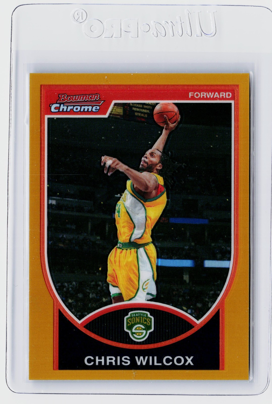 2007-08 BOWMAN CHROME GOLD REFRACTOR #63 - CHRIS WILCOX #ED 68/99
