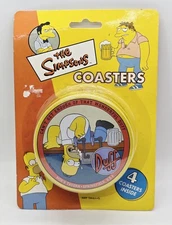 BRAND NEW SIMPSONS MOE'S TAVERN DUFF BEER COASTER SET IN TIN NOS SEALED 2001 RIX