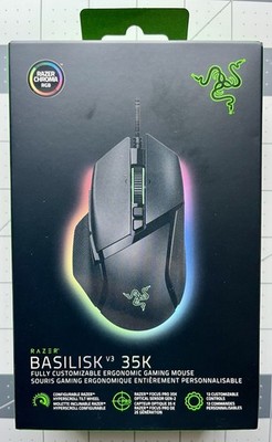 NEW! RAZER BASILISK V3 35K FULLY CUSTOMIZABNLE ERGONOMIC WIRED GAMING MOUSE