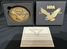 NIB 2014 Commemorative NRA Golden Eagles Brass Belt Buckle