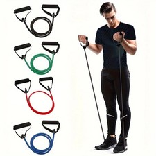 4 Level Resistance Bands with Handles Home Gym Yoga Pilates Fitness