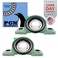 (2) UCP208-24 Solid Base Pillow Block Bearing 1-1/2 Bore Self Aligning 2 Bolt