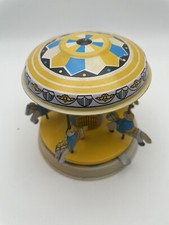 Vintage / Reproduction  Metal Push and Spin CAROUSEL With Horses And Children