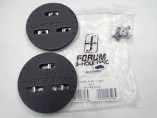 FORUM U71423010 3 HOLE DISC KIT PAIR OF (2) FOR SNOWBOARDING BLACK