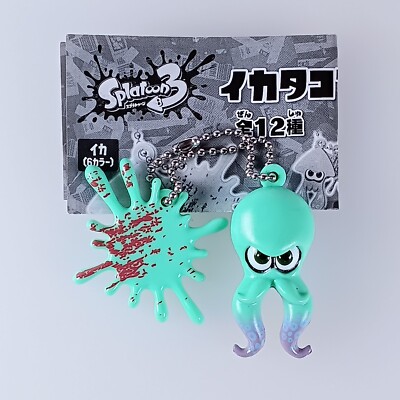 Light Blue Octopus, Splatoon 3 Squid Octopus Mascot Keychain, From Japan