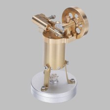 ENGINEDIY S06 Mini Retro Vertical Brass Steam Engine Model Toy