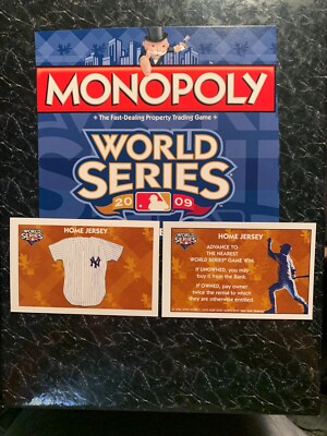 モノポリー ニューヨーク・ヤンキース 2009年 Monopoly NY YANKEES Advance To World Series HOME JERSEY CARD 2009