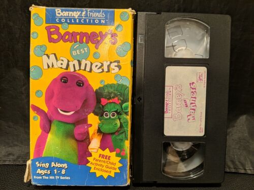Cinta de video Barneys Best Manners colección VHS de Barney & Friends cantar - Imagen 1 de 2