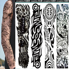 Large Temporary Body Art Chest Tattoo Sticker Sleeve Man Women Waterproof US