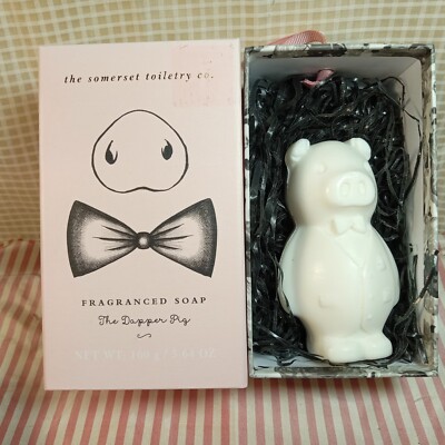 The Somerset Toiletry Co The Dapper Pig Fragranced Soap (Pink Grapefruit) NIB