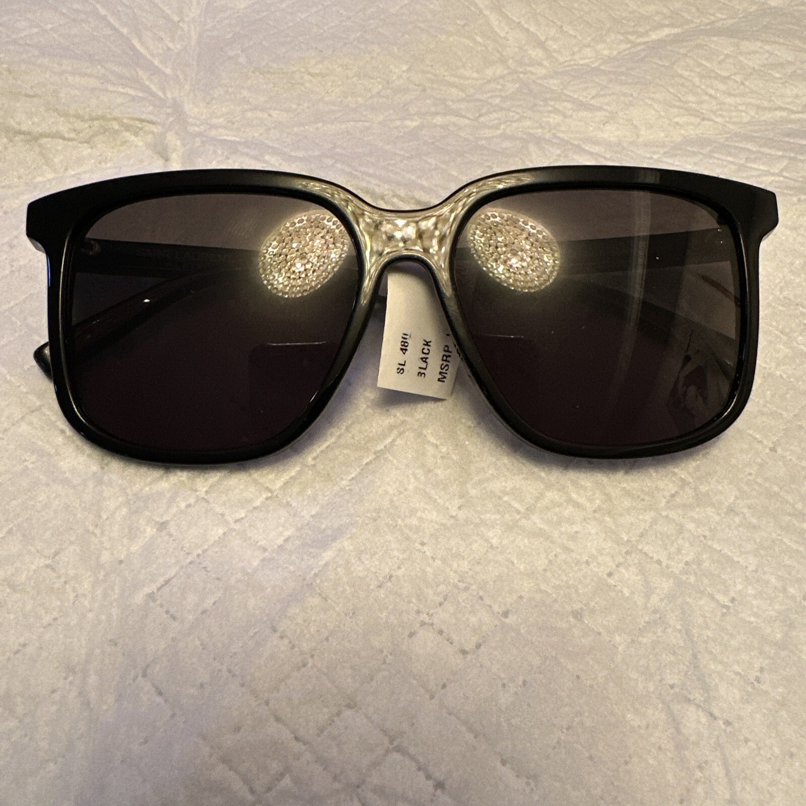 Occhiali da sole Saint Laurent SL 480 unisex nero quadrato 56 mm nuovi 100% autentici NUOVI