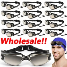 Swimming Goggles with Nose Cover Adults Anti Fog Diving Googles Swim Glasses Lot