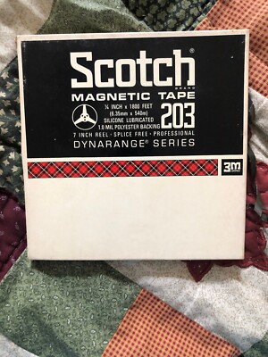 Scotch Dynarange Reel to Reel Magnetic Tape, 203-18W2, 7 Inch Tapes