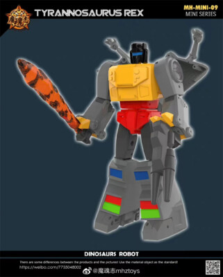 MHZ TOYS MH-MINI-09 MINI09 Tyrannosaurus Rex Grimlock Action