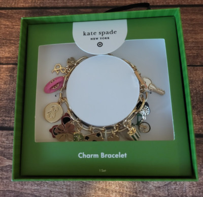 Kate Spade New York x Target Mixed Novelty Chunky Charm Bracelet Gold New