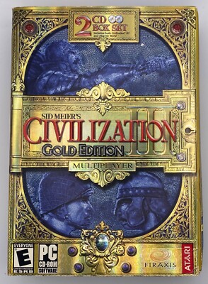 Sid Meier's Civilization III Gold Edition PC Multi Player 2 CD box set Pre-owned