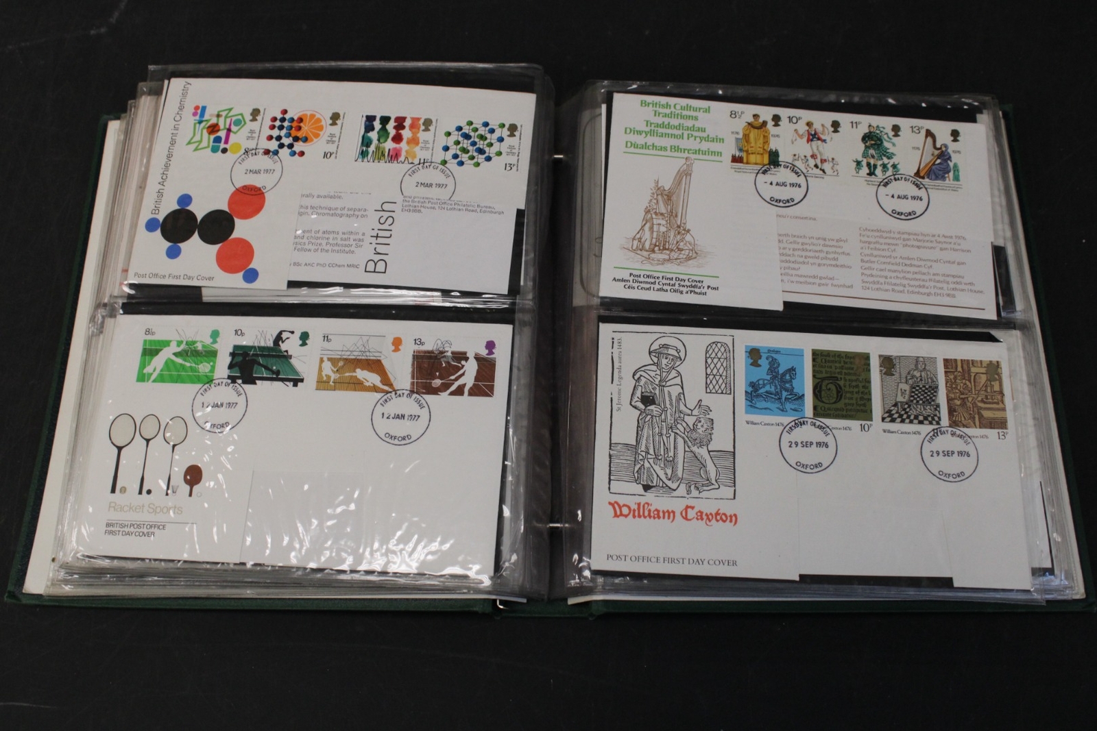 Pair of Vintage STAMP ALBUMS w/ Mixed BRITISH STAMPS & FIRST DAY COVERS