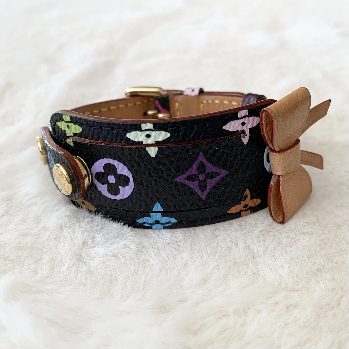 Louis Vuitton Monogram Leather Favorite Bow Bracelet