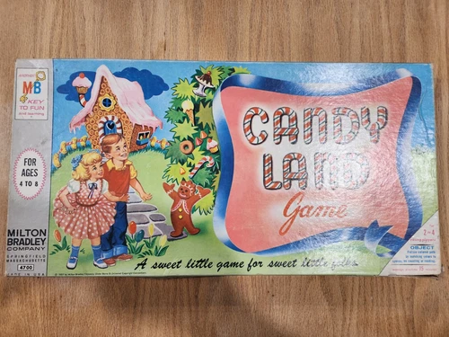 Vintage Candy Land Board Game #4700 Milton Bradley 1962 Near Complete - READ
