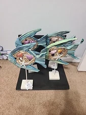 Tropical Ocean Nautical Fish Theme Room Home Decor - Leaf Fish On Base 4pcs.