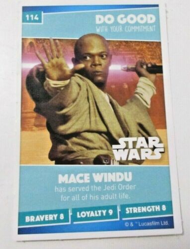 SAINSBURYS HEROES - TRADING CARD - No 114 MACE WINDU - Picture 1 of 2