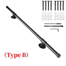 100cm-300cm Handrail Stair Rail Grab Balustrade Metal Staircase Banister Bar UK