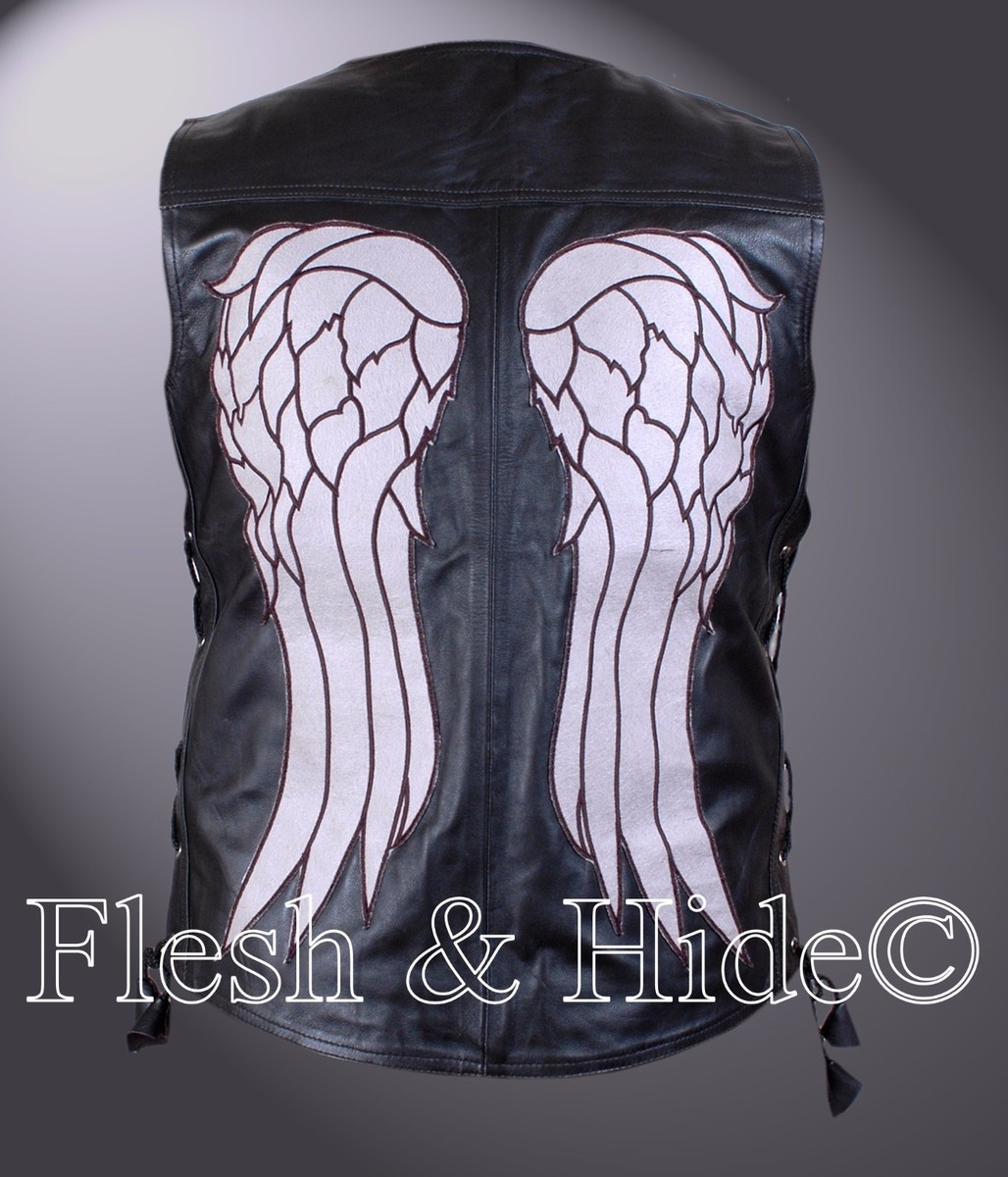 The Walking Dead Daryl Dixon Norman Reedus Angel Wings Vest Jacket Coat
