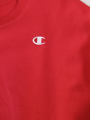 Vintage 90's Champion Red Reverse Weave Sweatshirt. 2XL 48in Chest