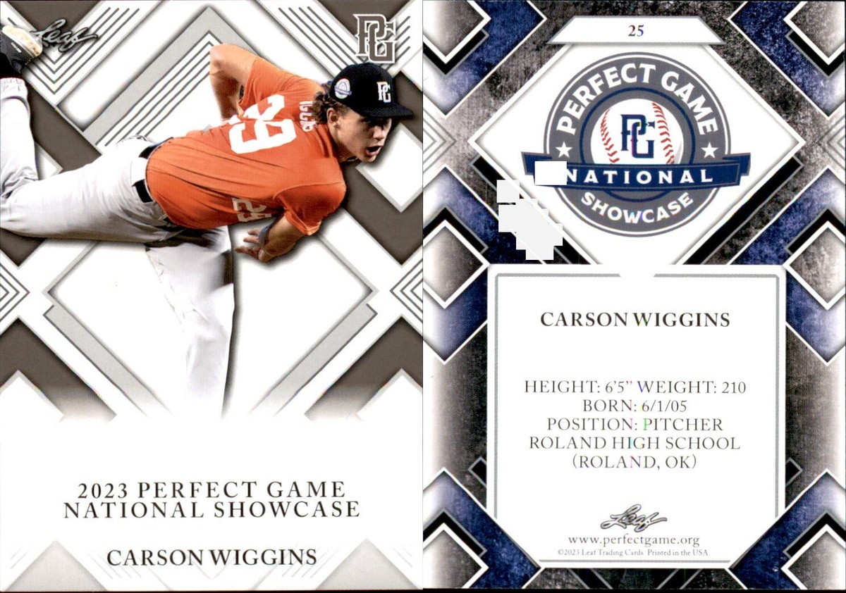 CARSON WIGGINS Rookie 2023 Leaf Perfect Game National Showcase