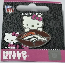 Denver Broncos Pin Hello Kitty NFL Football Lapel Pin Aminco .