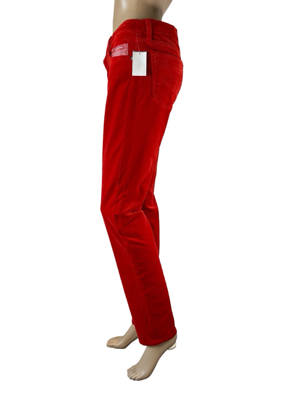 AG Adriano Goldschmied Womens Pants The Stevie Slim Straight Corduroys Red 30R image 4