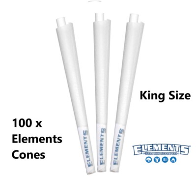 Elements Ultra Thin Reiskegel - Vorgerolltes Rollpapier / King Size 100 Stück
