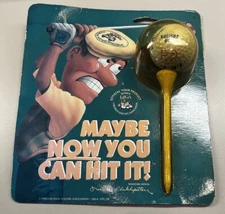 Vintage Laid Back Golfers Big Tee Stress Ball 1988 NOS Sealed USA Golf Gag Gift