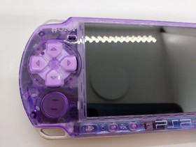 Sony PSP-3000 Playstation Portable Handheld Console Clear Purple Shell Custom