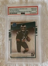 2020 Jalen Hurts Panini Chronicles Clearly Donruss Rated Rookie PSA 8