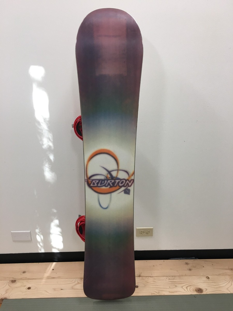 Vintage BURTON FL Project 157cm White Snowboard w/ Red Burton