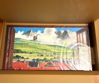 Ghibli Museum Howl's Moving Castle Window Wall Art Japan Exclusive